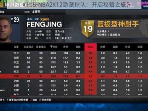 《揭秘NBA2K12隐藏球队：开启秘籍之旅》