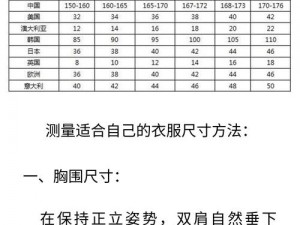 国产尺码和欧洲尺码表对照表有何不同？如何正确对比？