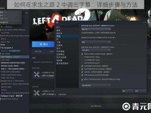 如何在求生之路 2 中调出字幕：详细步骤与方法