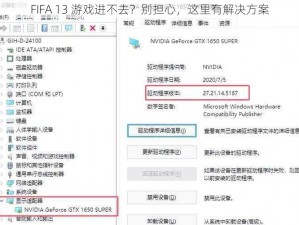 FIFA 13 游戏进不去？别担心，这里有解决方案