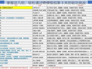 掌握这几招，轻松通过奇侠怪招第 3 关的轻功挑战