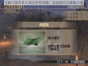 《真三国无双 4 背水护符攻略：实战技巧与策略分享》