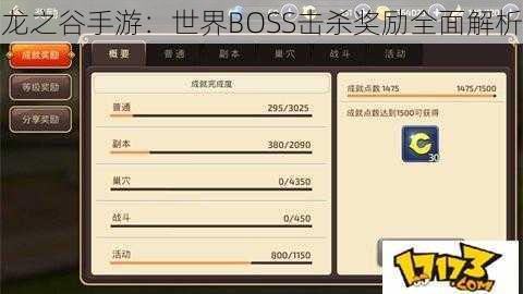 龙之谷手游：世界BOSS击杀奖励全面解析