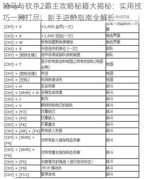 骑马与砍杀2霸主攻略秘籍大揭秘：实用技巧一网打尽，新手进阶指南全解析