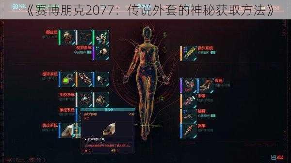 《赛博朋克2077：传说外套的神秘获取方法》