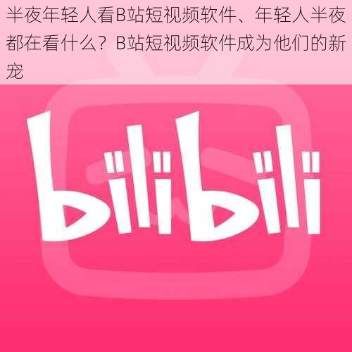 半夜年轻人看B站短视频软件、年轻人半夜都在看什么？B站短视频软件成为他们的新宠