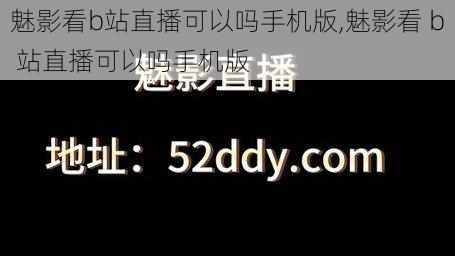 魅影看b站直播可以吗手机版,魅影看 b 站直播可以吗手机版