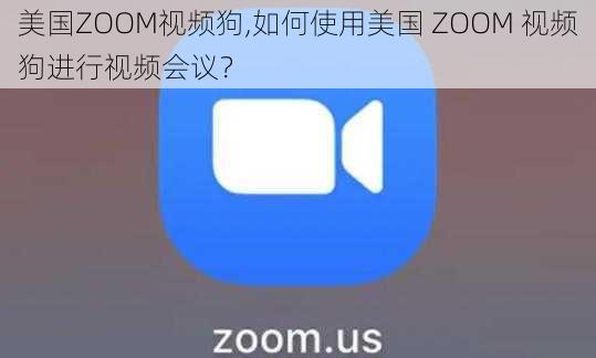 美国ZOOM视频狗,如何使用美国 ZOOM 视频狗进行视频会议？