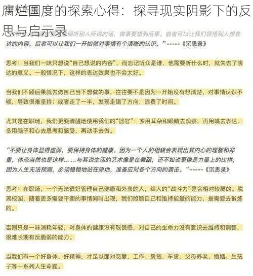 腐烂国度的探索心得：探寻现实阴影下的反思与启示录