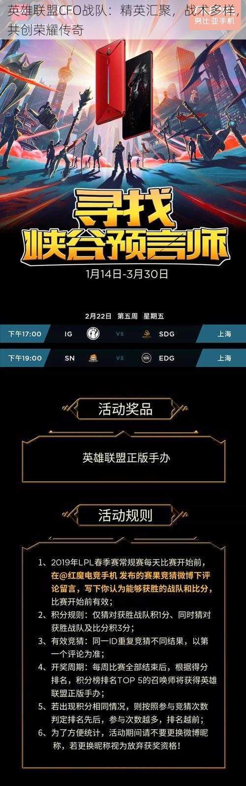 英雄联盟CFO战队：精英汇聚，战术多样，共创荣耀传奇