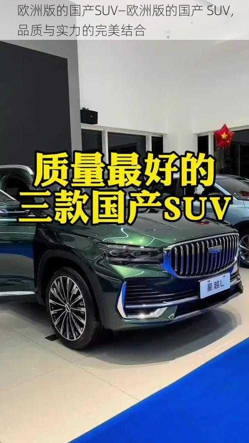 欧洲版的国产SUV—欧洲版的国产 SUV，品质与实力的完美结合