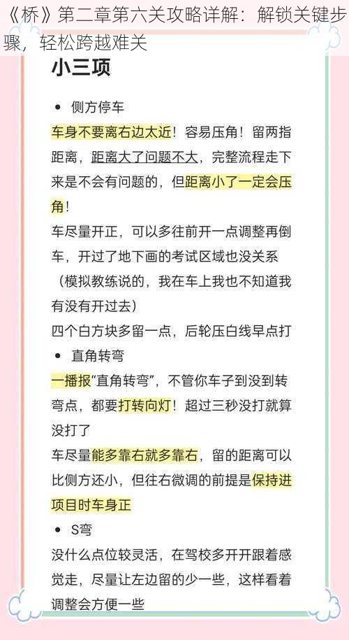 《桥》第二章第六关攻略详解：解锁关键步骤，轻松跨越难关