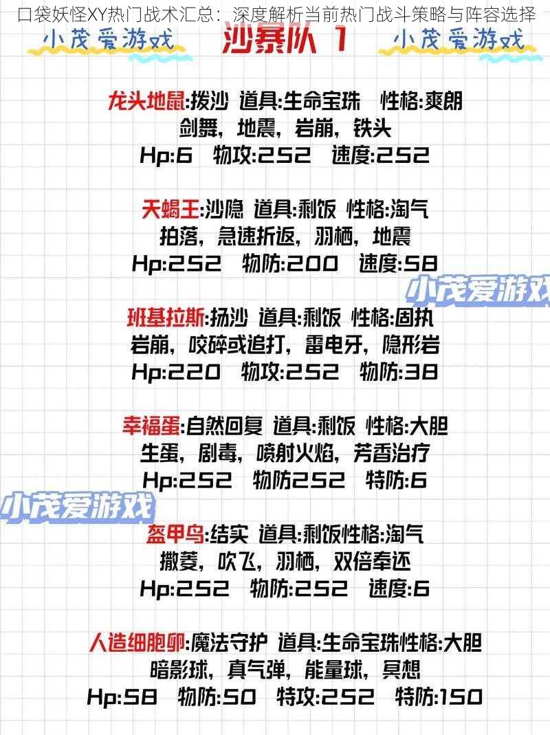 口袋妖怪XY热门战术汇总：深度解析当前热门战斗策略与阵容选择