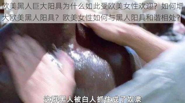 欧美黑人巨大阳具为什么如此受欧美女性欢迎？如何增大欧美黑人阳具？欧美女性如何与黑人阳具和谐相处？