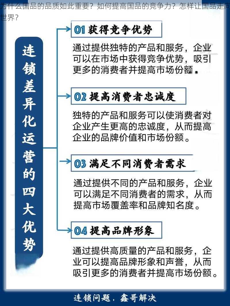 为什么国品的品质如此重要？如何提高国品的竞争力？怎样让国品走向世界？