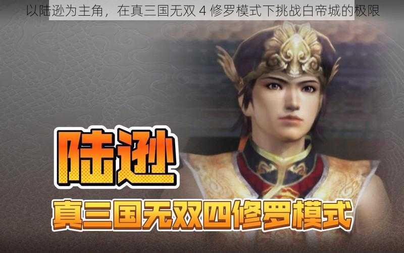 以陆逊为主角，在真三国无双 4 修罗模式下挑战白帝城的极限