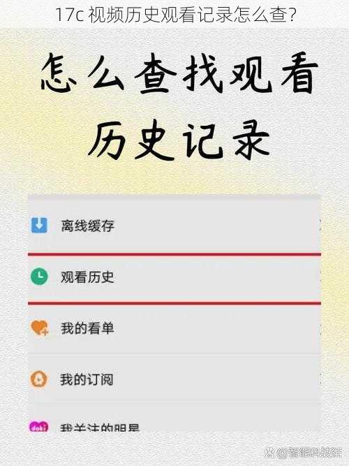 17c 视频历史观看记录怎么查？