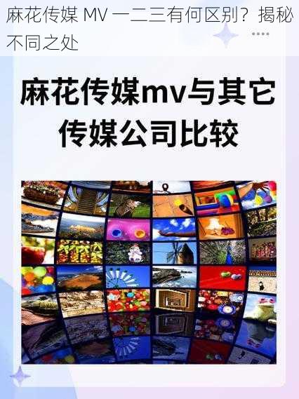 麻花传媒 MV 一二三有何区别？揭秘不同之处