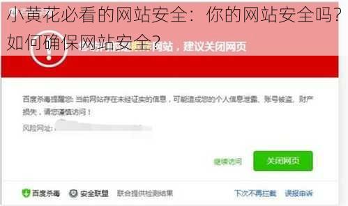 小黄花必看的网站安全：你的网站安全吗？如何确保网站安全？