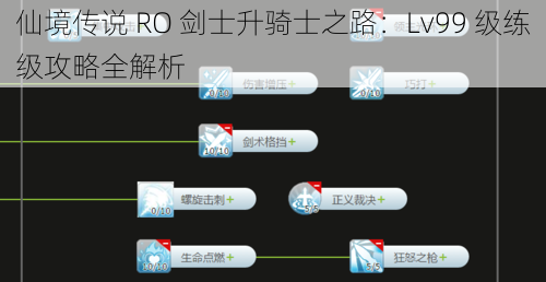 仙境传说 RO 剑士升骑士之路：Lv99 级练级攻略全解析