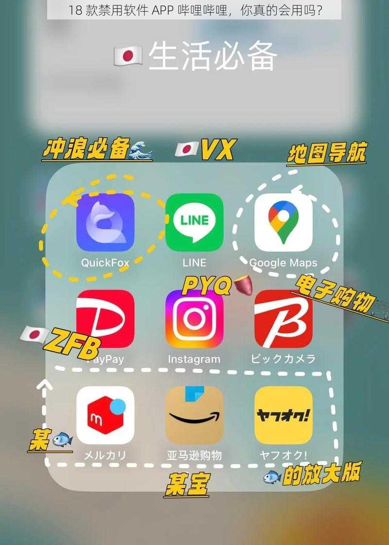 18 款禁用软件 APP 哔哩哔哩，你真的会用吗？