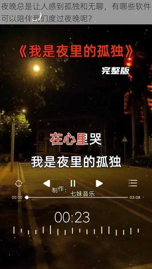 夜晚总是让人感到孤独和无聊，有哪些软件可以陪伴我们度过夜晚呢？