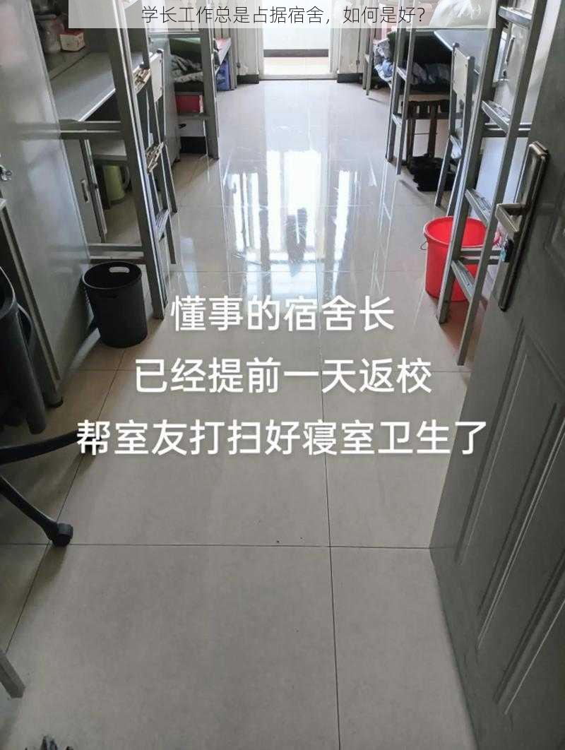 学长工作总是占据宿舍，如何是好？